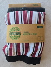 2 caleçons noir et bordeaux taille 6/XXL marque Sincère Label Oeko-Tex