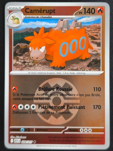 Carte pokémon camérupt - pokémon,