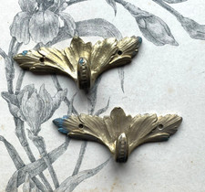 Charmante paire de Patères Anciennes - Métal doré - Accroche Torchon Serviette