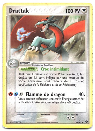 Carte pokémon drattak 97 - drattak, 19/97