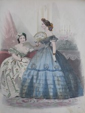 GRAVURE DE MODE ANCIENNE Femme