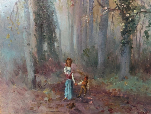 Tableau ancien peinture huile - peinture,