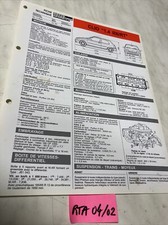 Fiche technique automobile Renault Clio 1.4 RT et RN édition 1992 RTA