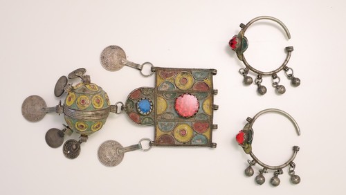 Ancien collier parure boucles - ancien,