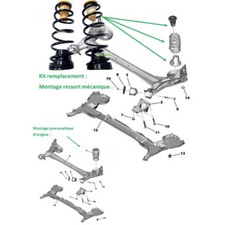 KIT COMPLET RESSORTS SUSPENSION ARRIERE GAUCHE DROITE CITROEN C4 PICASSO...