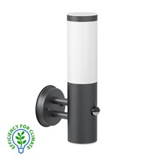 Applique murale PORU pour l'extérieur acier inoxydable anthracite détecteur de