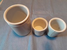 14-18 allemand german ww 1     objets de fouille   3 POTS MEDECINE  PORCELAINE  