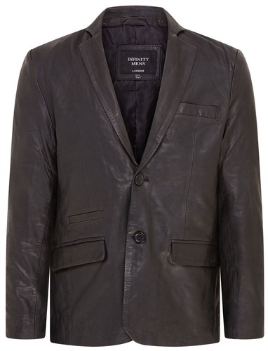 Veste blazer cuir noir pour - blazer,