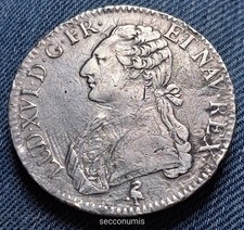 LOUIS XVI . Écu aux branches d'oliviers 1790 A Paris (Coins Choqués)