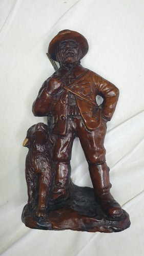 Figurine chasseur son chien - son,