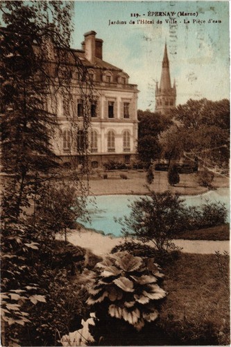 Cpa épernay jardins - Épernay, de