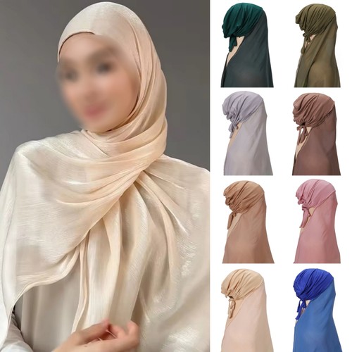 Hijabs satin uni pailleté - hijabs, en