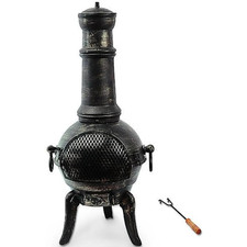 Cheminée en Fonte Extérieur Feu Extérieur Mexicain Poêle de Terrasse Brasero