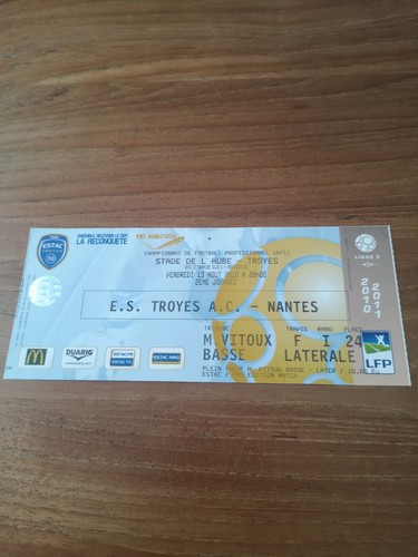 Billet foot estac nantes - foot, estac-