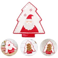  Assiette exquise en forme d'arbre de noël, assiette de service en céramique,