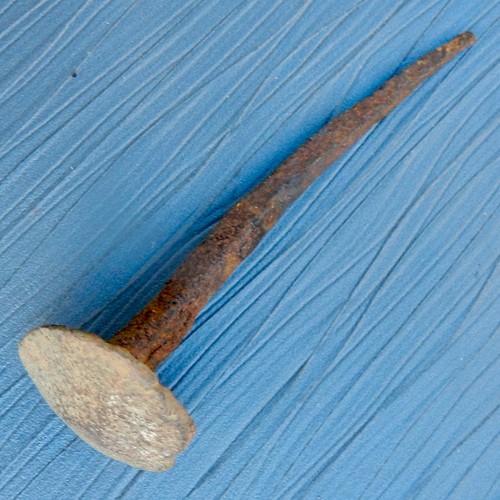 Clou ancien fer forgé tête - ancien, forgé,
