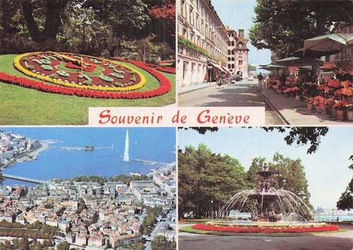 Suisse geneve horloge - geneve, fleurie