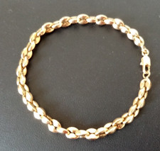 bracelet plaqué or maille grain de café
