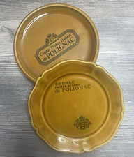 2 Cendrier / ashtray / coupelle : Cognac Polignac (Gien et St Clément)