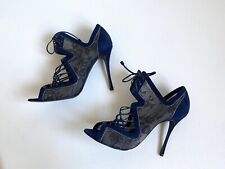 Escarpins en daim et fine dentelle résille NICHOLAS KIRKWOOD - NEUFS