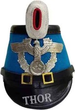 Casque Shako Prussien allemand pour grades d'officiers du bataillon de chasse...