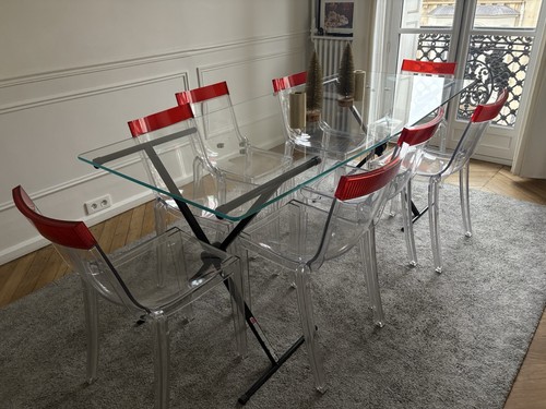 Ensemble table verre 8 - verre,