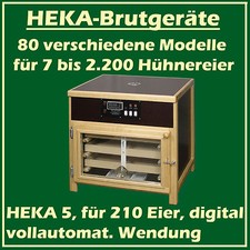 HEKA 5 - Entièrement Automatique Incubateur - Couveuse - pour 210 H. Oeufs