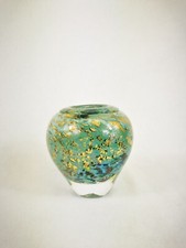 Vase En Verre Soufflé Inclusion d'Or Jc Novaro (biot)