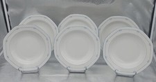 6 ASSIETTES CREUSES OCTOGONALES PORCELAINE ALLEMANDE SCHIRNDING FILET BLEU D21,5