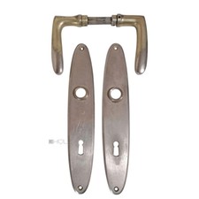 Poignée De Porte Art Déco Nickelée Ancienne Poignées Ovales 80Mm 9Pcs