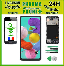 ECRAN COMPLET OLED SAMSUNG A51 SM-A515 (A515F) NOIR + CHASSIS + EMPREINTE ! 🇫🇷