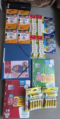 Lot fournitures scolaires - , bic