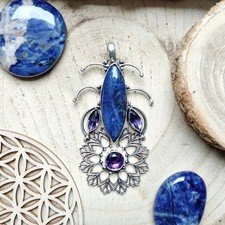 Grand pendentif bohème en