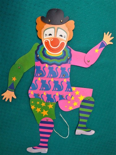 Clown carton marionnette - , le