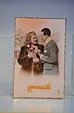 CPA CARTE POSTAL STE SAINTE CATHERINE DENTELLE AJOURE BONNET FILLE GARCON ANCIEN