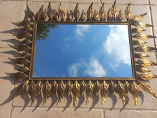 Important Miroir Métal Doré