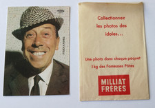 FERNANDEL verso rouge Photo des Idoles Milliat Frères Publistar Chanteur  Carte