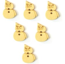 LOT 6 BOUTONS BOIS : bonhomme