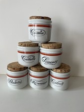 Porcelaine D'Auteuil  Apilco 6 Pot À Épices Bistrot rouge Collection Cuisine