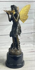 Bronze Sculpture de Collection Statue Fairy Mythique Signée Milo Grand Art Déco