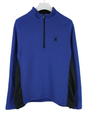 Sweat À Capuche Core SPYDER Pour Homme 2XL Fleece Intérieur Demi-Zip Pullover