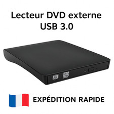 Lecteur CD DVD Externe Graveur USB & USB-C 3.0 Externe Portable RW Player Reader