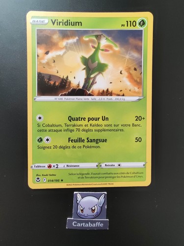 Carte pokémon viridium - carte,