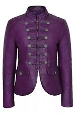 Veste En Cuir Violet Pour