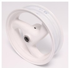 Roue avant 12" blanche moto