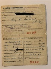 Carte grise ancienne, Camionnette Citroën AC4, 1951.