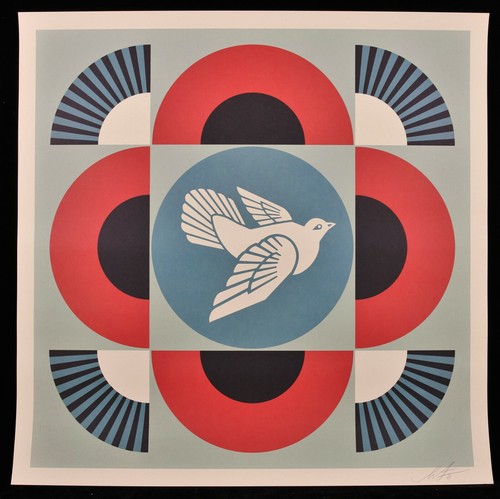 Shepard fairey dove - fairey, litho