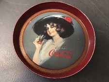 Plateau Ancien Lithographié En Tôle Vintage  publicité Coca Cola Coke Déco  Bar