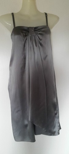 Devernois robe grise soie - en,