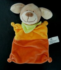 *. DOUDOU PLAT NICOTOY CHIEN ECRU  jaune orange foulard vert BEIGE MARRON NEUF*